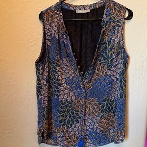 Daniel Rainn Multicolor Floral Sleeveless Blouse / R11